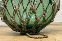 大サイズ!! 縄で包まれた淡いグリーン色の浮き玉 DC7966