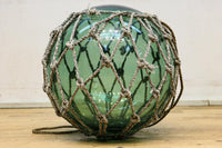 大サイズ!! 縄で包まれた淡いグリーン色の浮き玉 DC7966