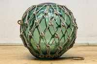 大サイズ!! 縄で包まれた淡いグリーン色の浮き玉 DC7966