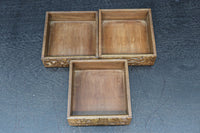 美しい花々が描かれる日光彫の小引き出し DC7967