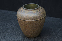 丸みを帯びた小型の鉄製壺花器 DC7979