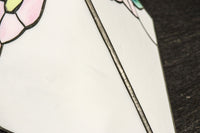 ピンクの花模様が可愛らしいステンドグラスの電灯カバー DC7990