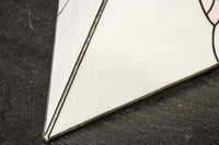 ピンクの花模様が可愛らしいステンドグラスの電灯カバー DC7990