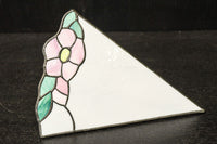 ピンクの花模様が可愛らしいステンドグラスの電灯カバー DC7990