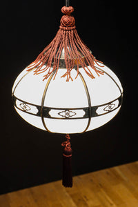 昭和レトロ!!菊菱装飾金具が目を引く雪洞型の電笠 DC8001a