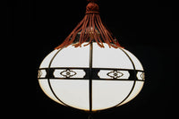 昭和レトロ!!菊菱装飾金具が目を引く雪洞型の電笠 DC8001a