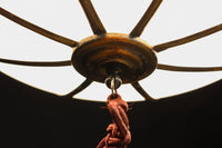 昭和レトロ!!菊菱装飾金具が目を引く雪洞型の電笠 DC8001a