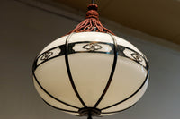 昭和レトロ!!菊菱装飾金具が目を引く雪洞型の電笠 DC8001a