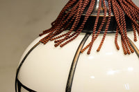 昭和レトロ!!菊菱装飾金具が目を引く雪洞型の電笠 DC8001a