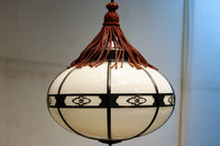 昭和レトロ!!菊菱装飾金具が目を引く雪洞型の電笠 DC8001a