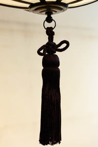 昭和レトロ!!菊菱装飾金具が目を引く雪洞型の電笠 DC8001a