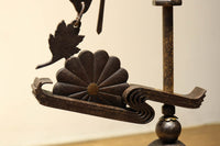 菊水紋様と桜の装飾金具で和の風情ある自在鉤 DC8012