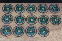 菊や松を描いた美しい七宝引き手金具 DC8019 在庫14個