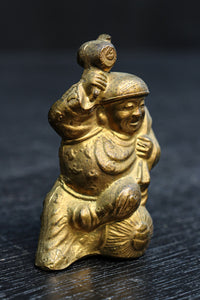 小振りサイズ!! 金色に彩られた恵比須様と大黒様のセット DC8070 在庫2体1組