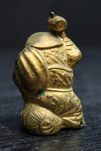 小振りサイズ!! 金色に彩られた恵比須様と大黒様のセット DC8070 在庫2体1組