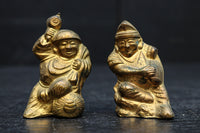 小振りサイズ!! 金色に彩られた恵比須様と大黒様のセット DC8070 在庫2体1組