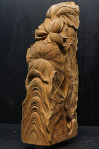 蓮の葉と花を優雅に描いた梁飾り DC8073ab 在庫(a:1 b:1)枚