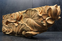 蓮の葉と花を優雅に描いた梁飾り DC8073ab 在庫(a:1 b:1)枚