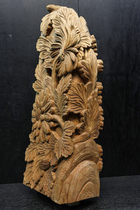 菊の花が美しく咲き誇る彫刻梁飾り DC8074a