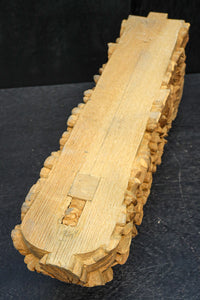 菊の葉と花が細やかに彫り描かれた彫刻梁飾り DC8074bc 在庫(b:1 c:1)枚