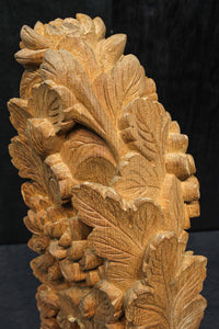 菊の葉と花が細やかに彫り描かれた彫刻梁飾り DC8074bc 在庫(b:1 c:1)枚