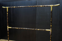 極上!! 黒漆に蒔絵が絢爛優美な組み立て式衣桁 DC8077