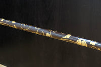 極上!! 黒漆に蒔絵が絢爛優美な組み立て式衣桁 DC8077