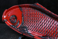 鯉をモチーフにした朱漆の長盆 DC8089