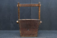 古色の風合い溢れる持ち手付き(折畳み式)炭入れ DC8094