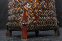 角カゴのすっきりとしたデザインの花カゴ DC8096