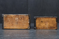 古色の色合いで味わいある帯鉄縁作りの角型マス DC8097ab 在庫(a:0 b:1)個