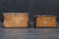 古色の色合いで味わいある帯鉄縁作りの角型マス DC8097ab 在庫(a:0 b:1)個