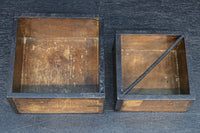 古色の色合いで味わいある帯鉄縁作りの角型マス DC8097ab 在庫(a:0 b:1)個