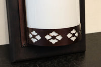 菊菱装飾金具で和の風情ある玄関灯(台座付き) DC8102