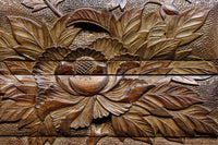 迫力ある花模様が素晴らしい日光彫の小引き出し DC8113