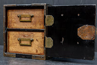 黒漆に桜紋の装飾金具が際立つ極上手許箪笥 DC8116