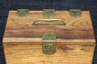 美しい杢目に金具の風格漂う桑材硯箱 DC8120