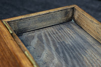 美しい杢目に金具の風格漂う桑材硯箱 DC8120