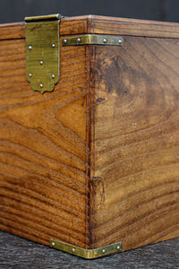美しい杢目に金具の風格漂う桑材硯箱 DC8120