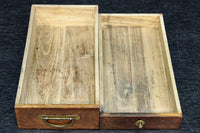 美しい杢目に金具の風格漂う桑材硯箱 DC8120