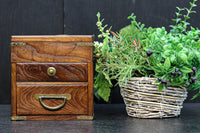 美しい杢目に金具の風格漂う桑材硯箱 DC8120