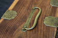 美しい杢目に金具の風格漂う桑材硯箱 DC8120