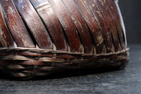 渋みを増した味わい深い竹編みカゴの炭入れ DC8130