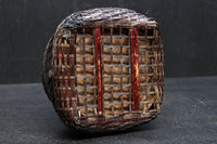 渋みを増した味わい深い竹編みカゴの炭入れ DC8130