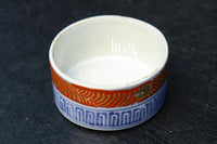 彩り艶やかな陶器の蓋付き小物入れ DC8133