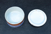 彩り艶やかな陶器の蓋付き小物入れ DC8133