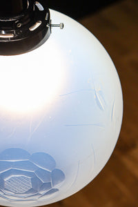 【ご精算用】オパールセントに大輪のお花の透かし模様が優雅に浮かぶ電笠 DC8146