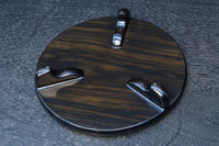 小サイズ!! 三本脚で趣きある縞黒檀の丸型置台 DC8182