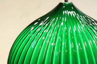 グリーンの縦縞プレス模様で落ち着いた眺めのプレスガラス電笠 DC8189