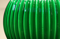 グリーンの縦縞プレス模様で落ち着いた眺めのプレスガラス電笠 DC8189